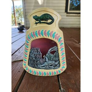 Vintage Pueblo Southwest Table Lamp Ranch‎ Tribal Ceramic Works!!!